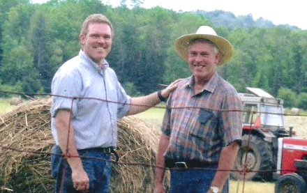 Rick avec son père, Doug.